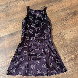 Y2K Purple and white daisy floral dress